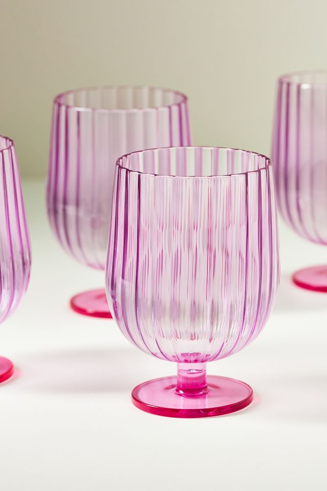Raquel Scallop Acrylic Goblets, Set of 4 #3