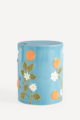 Anthropologie Ceramic Frutta Side Table In Orange