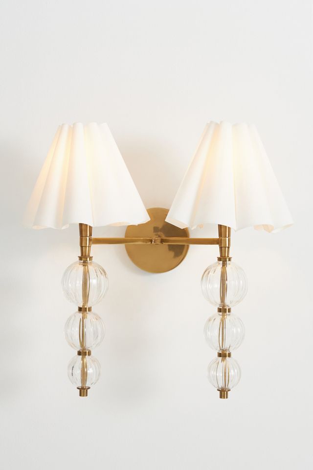 Giulia Cut-Glass Shaded Double Sconce Wall Light #1