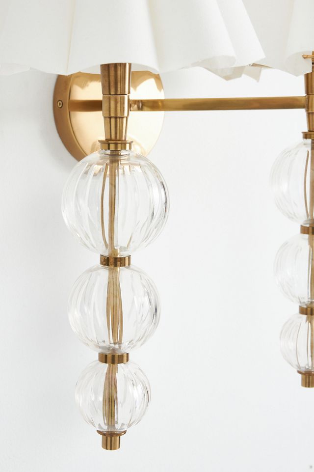 Giulia Cut-Glass Shaded Double Sconce Wall Light #2