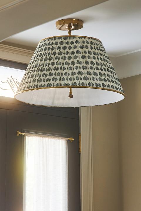 Lee Brass Semi-Flush Mount Pendant