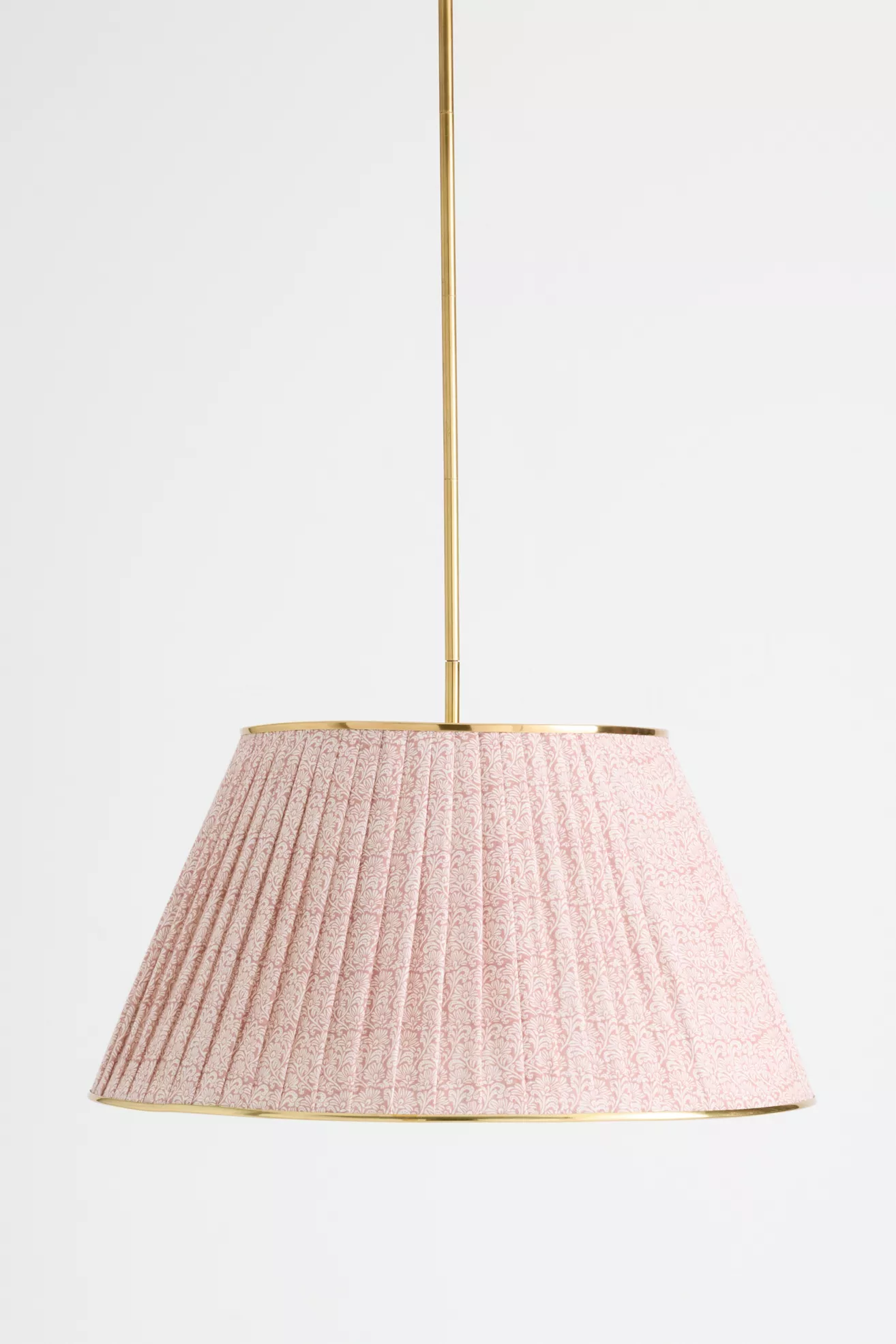Lee Brass 24" Ruched Printed Semi-Flush Mount Pendant Light - thumbnail 8