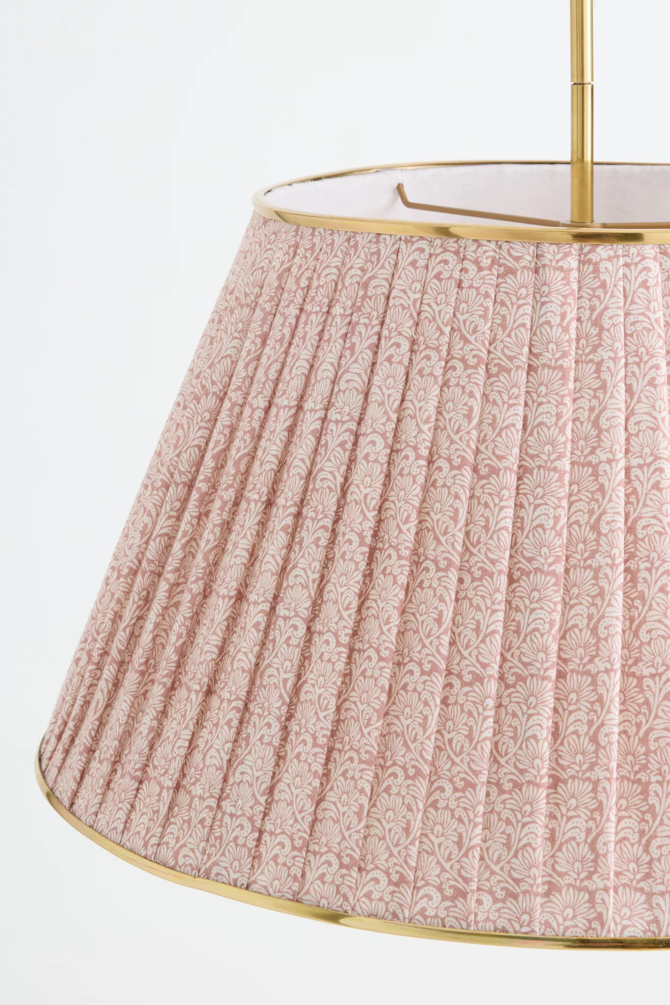 Lee Brass 24" Ruched Printed Semi-Flush Mount Pendant Light - thumbnail 10