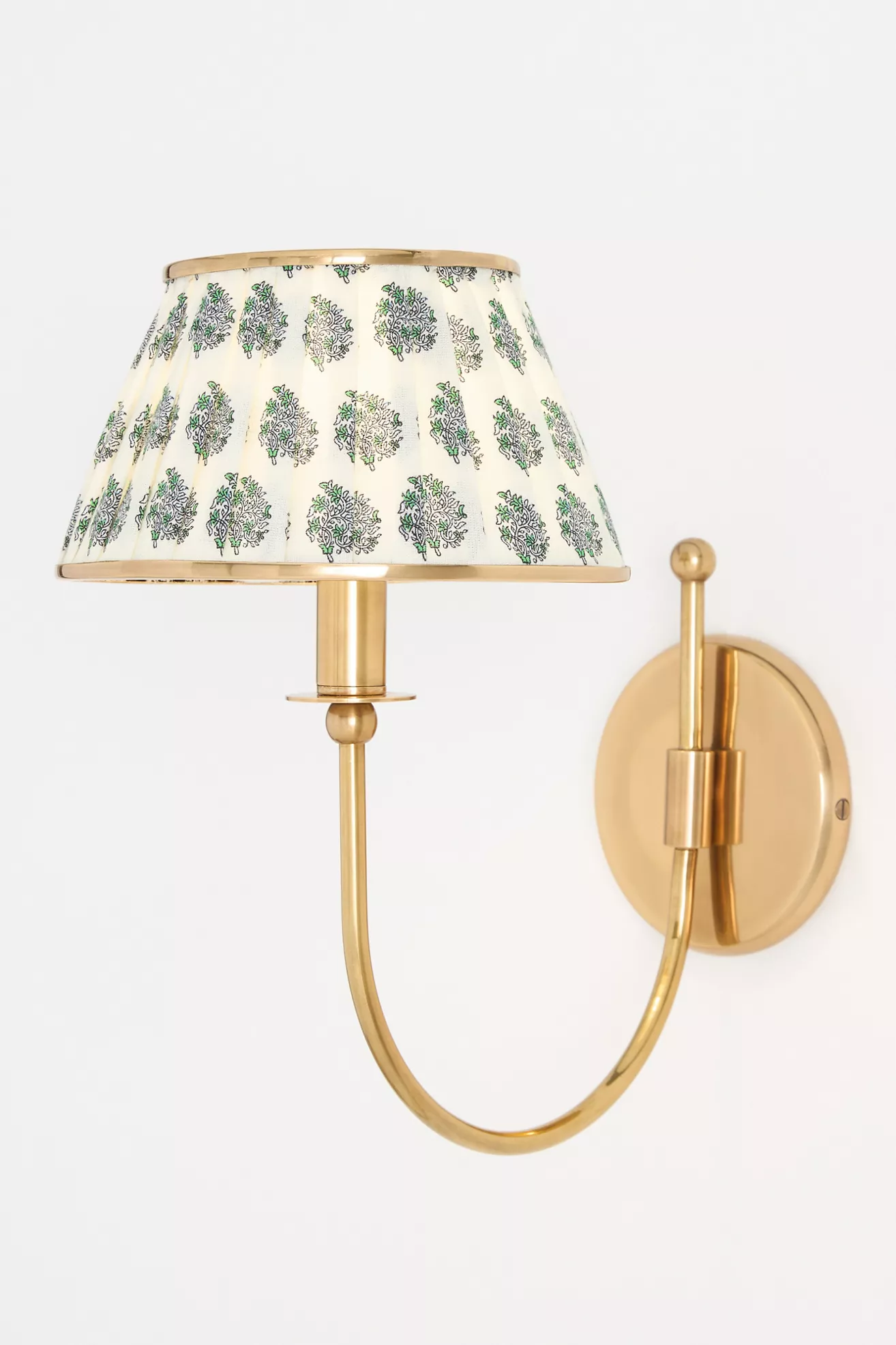 Lee Brass Fabric Shade Sconce Wall Light - thumbnail 4
