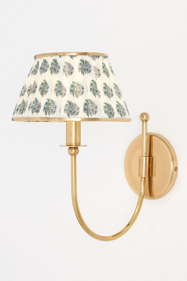 Lee Shaded Brass Wall Light #3