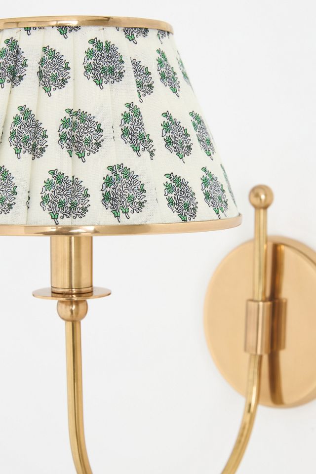 Lee Shaded Brass Wall Light #4