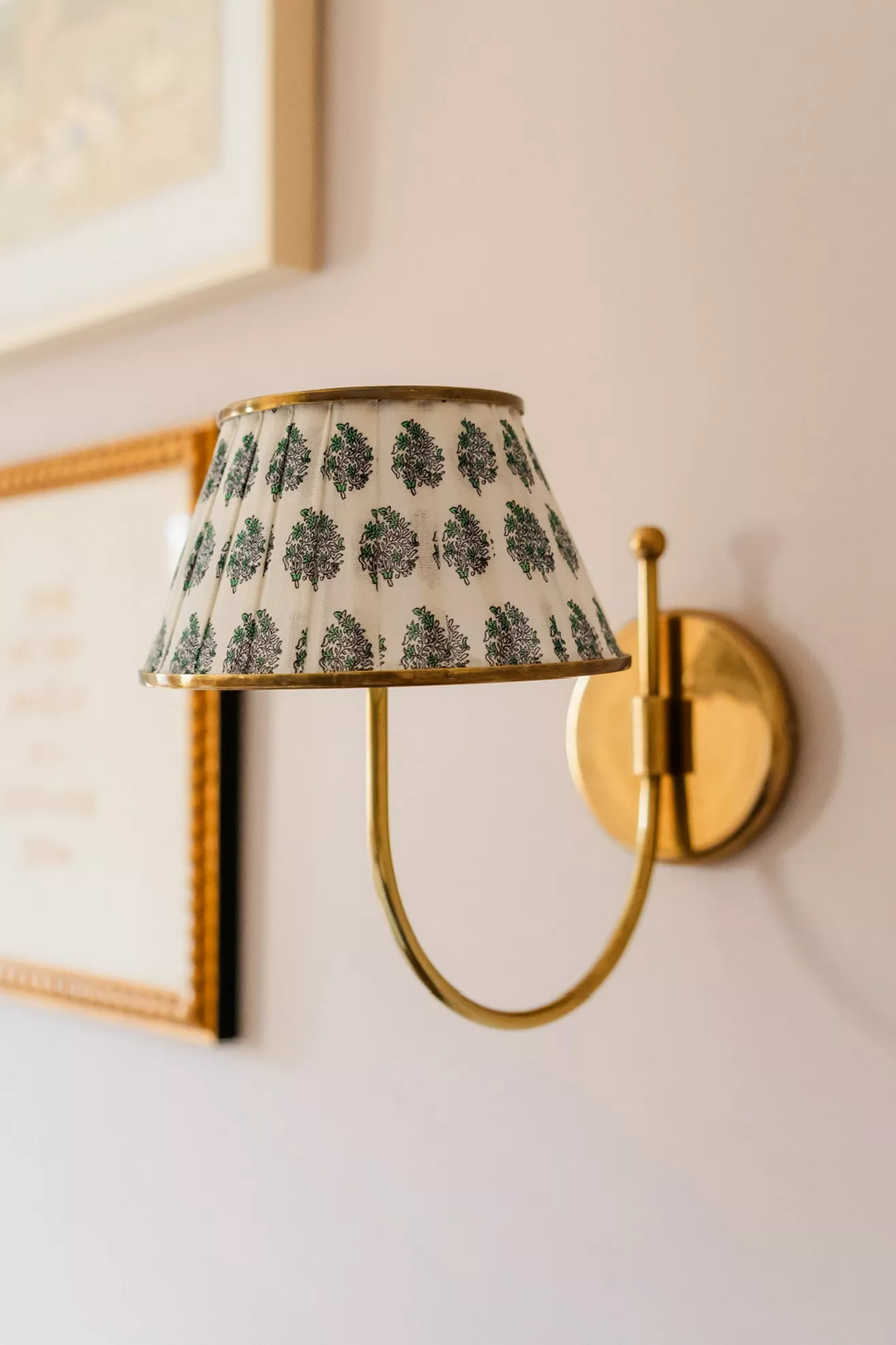 Lee Brass Fabric Shade Sconce Wall Light - thumbnail 7