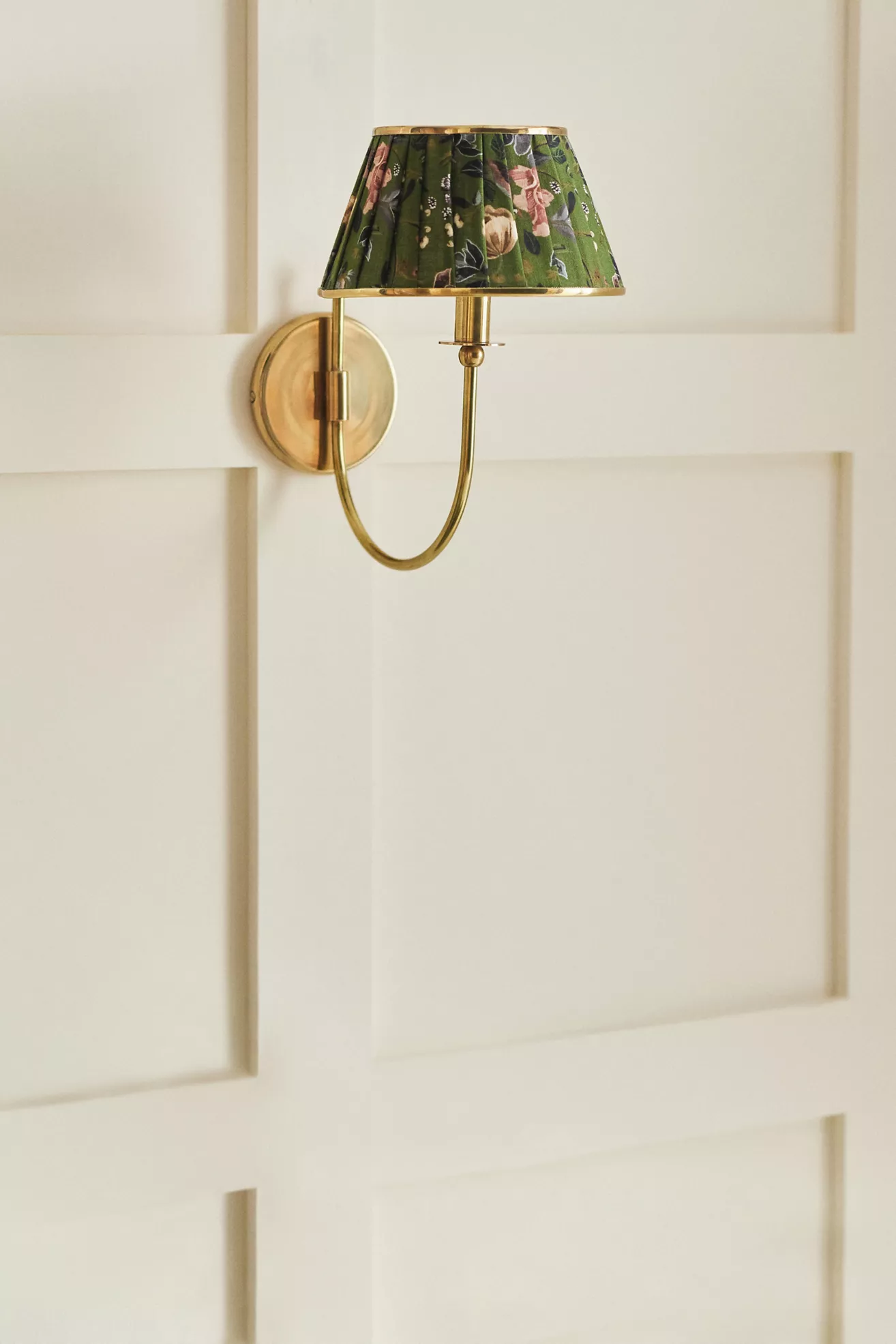 Lee Brass Fabric Shade Sconce Wall Light - thumbnail 8