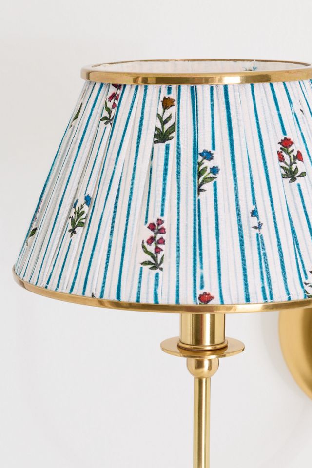 Lee Brass Fabric Shade Sconce Wall Light #2