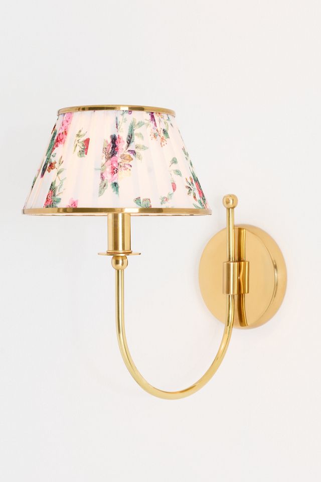 Lee Brass Fabric Shade Sconce Wall Light #2