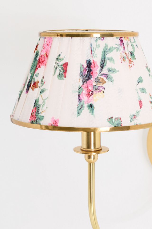 Lee Brass Fabric Shade Sconce Wall Light #3