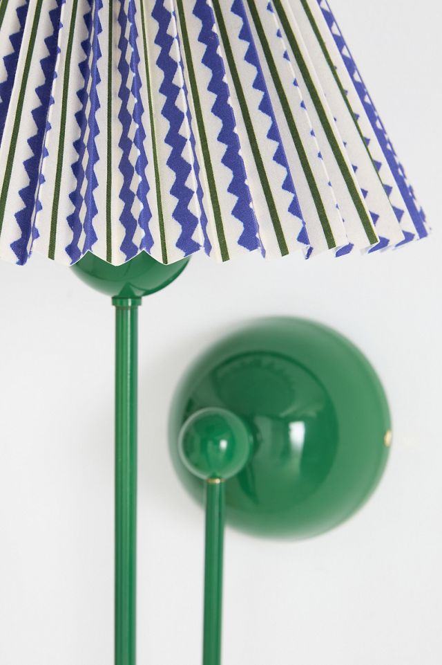 Sommer Printed Pleated Empire Shade Sconce Wall Light #3