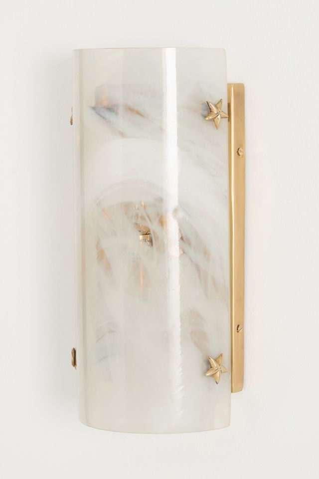 Stella Glass and Brass Star Sconce Wall Light #2