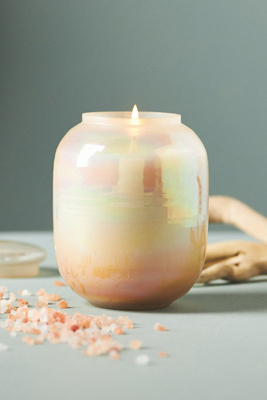 Sea Salt 1 Wick Colored Glass Candle 8oz Ctn.6