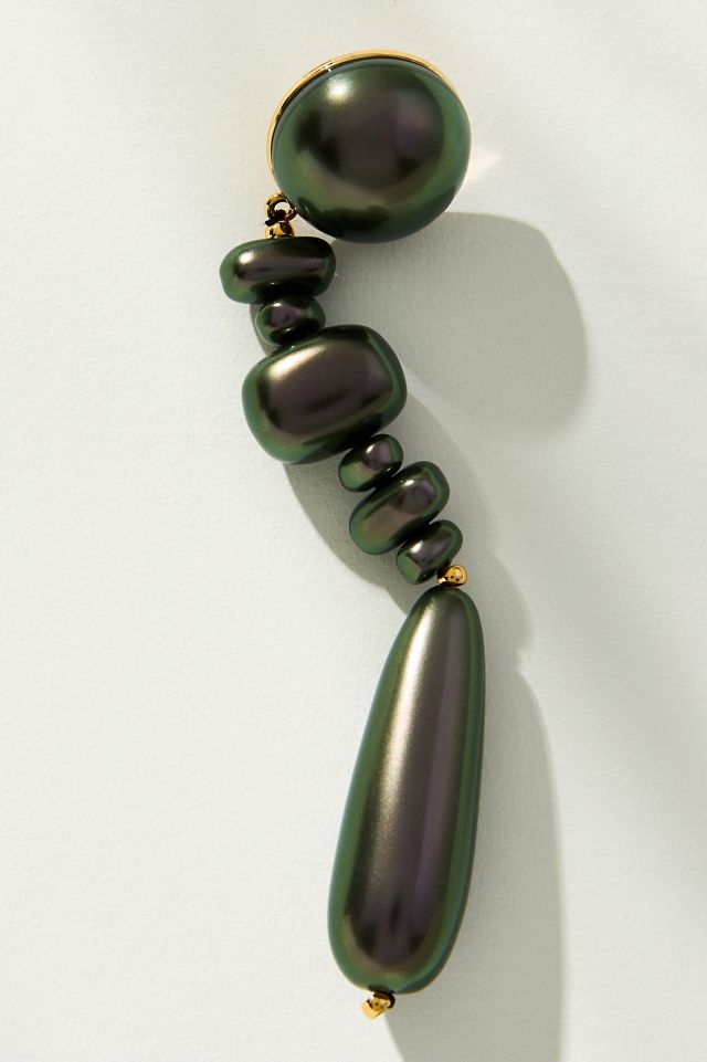 Lele Sadoughi Tahitian Pearl Copacabana Linear Drop Earrings #1