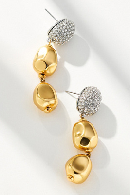 Lele Sadoughi Pebble Linear Drop Earrings In Gold