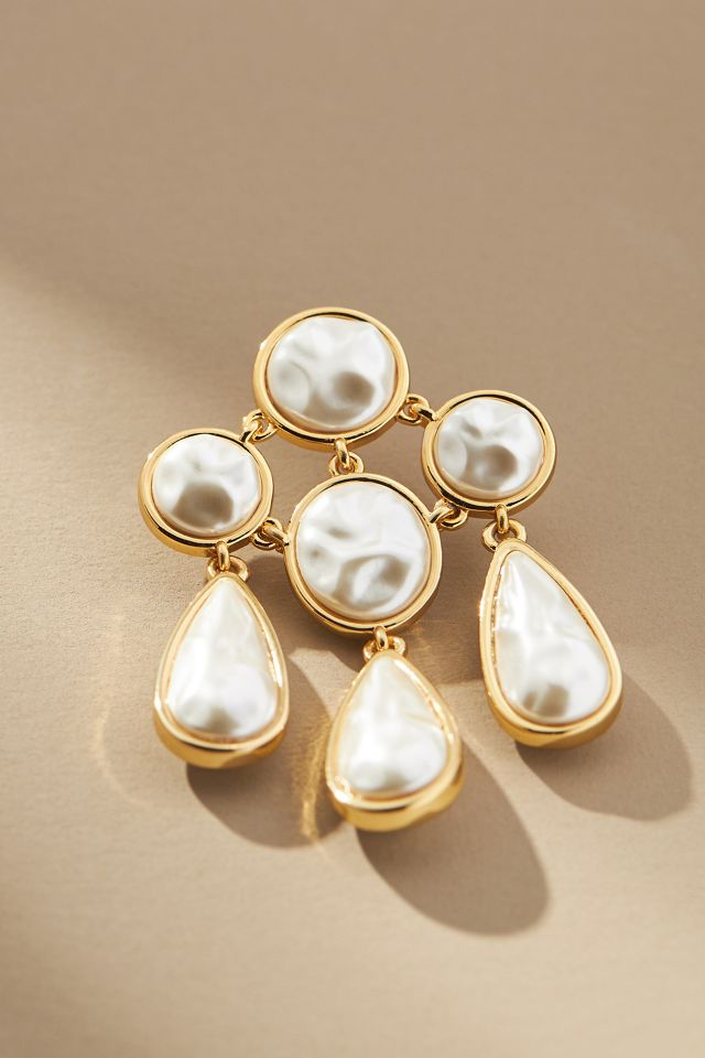 Lele Sadoughi Pearl Reflection Chandelier Drop Earrings #1