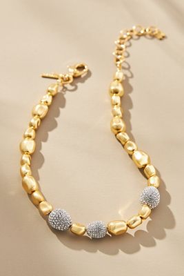 Lele Sadoughi Pebble Necklace In Gold