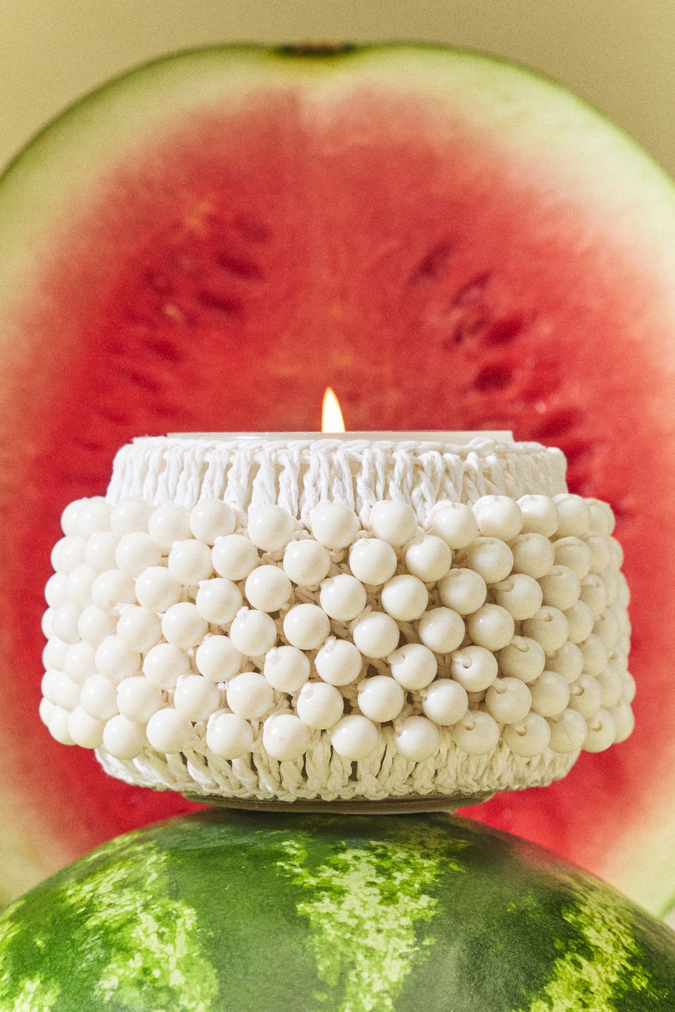The Beaded Gather Candle by Anthropologie: Sweet Mint & Melon - Sweet Mint & Melon, M