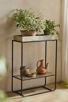 Terrain Two-tier Silver Trough Plant Stand