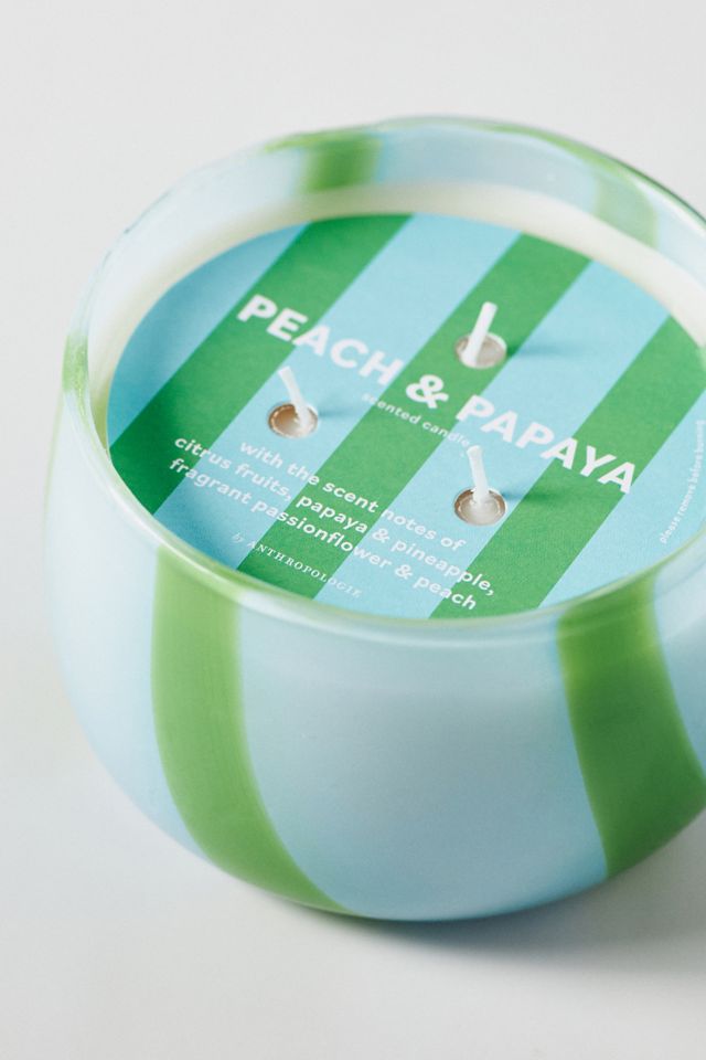 Piper Fruity Peach & Papaya Striped Glass Candle #3