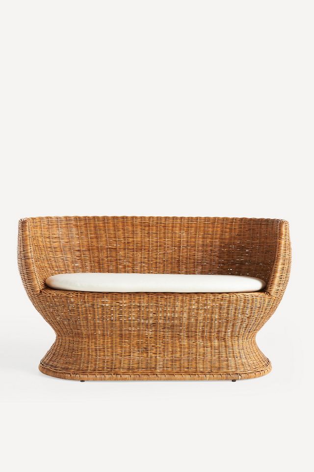 Sienna Rattan Wicker Indoor/Outdoor Settee #1