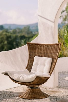 Healdsburg Wicker Rattan Swivel Chair
