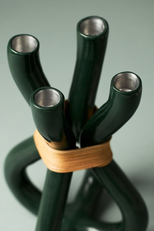 Kaia Rattan Candelabra #1