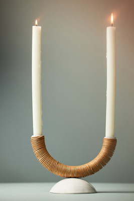 Kaia Dual Rattan Candleholder product page