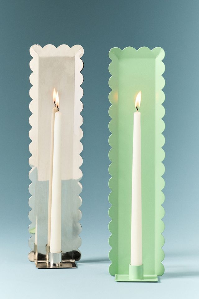 Scalloped Metal Candle Holder Wall Sconce #1