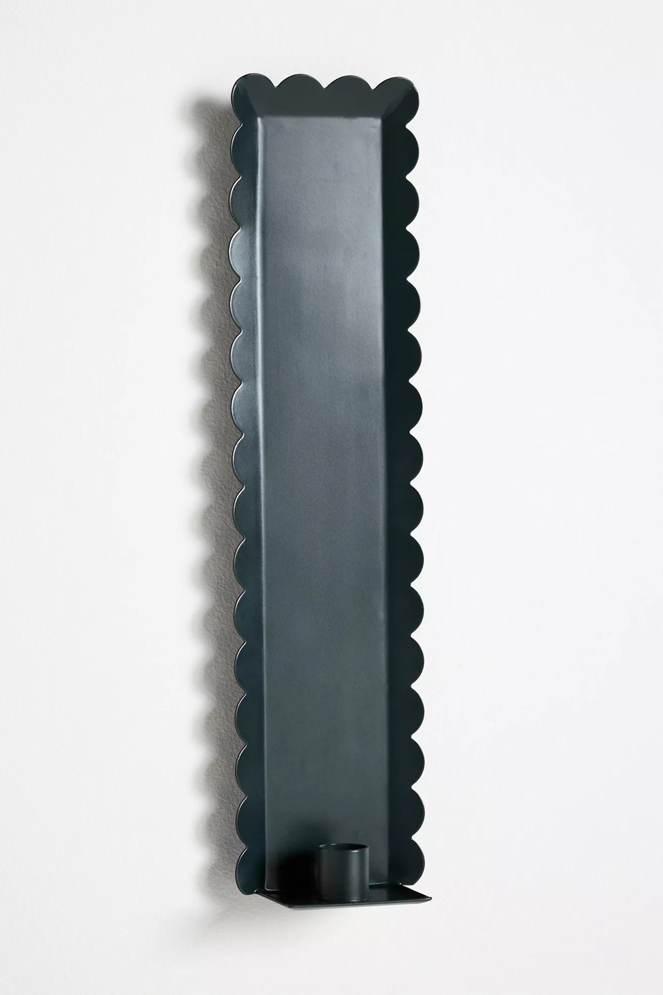 Scalloped Metal Candle Holder Wall Sconce - thumbnail 3