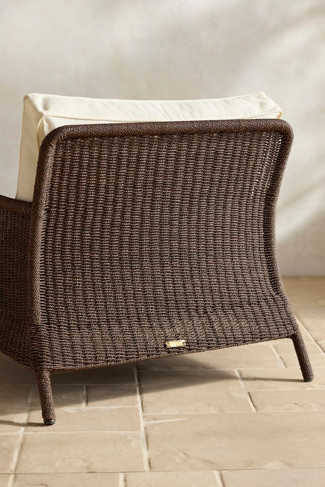 Harbor All Weather Wicker Lounge Chair, White Cushions #2