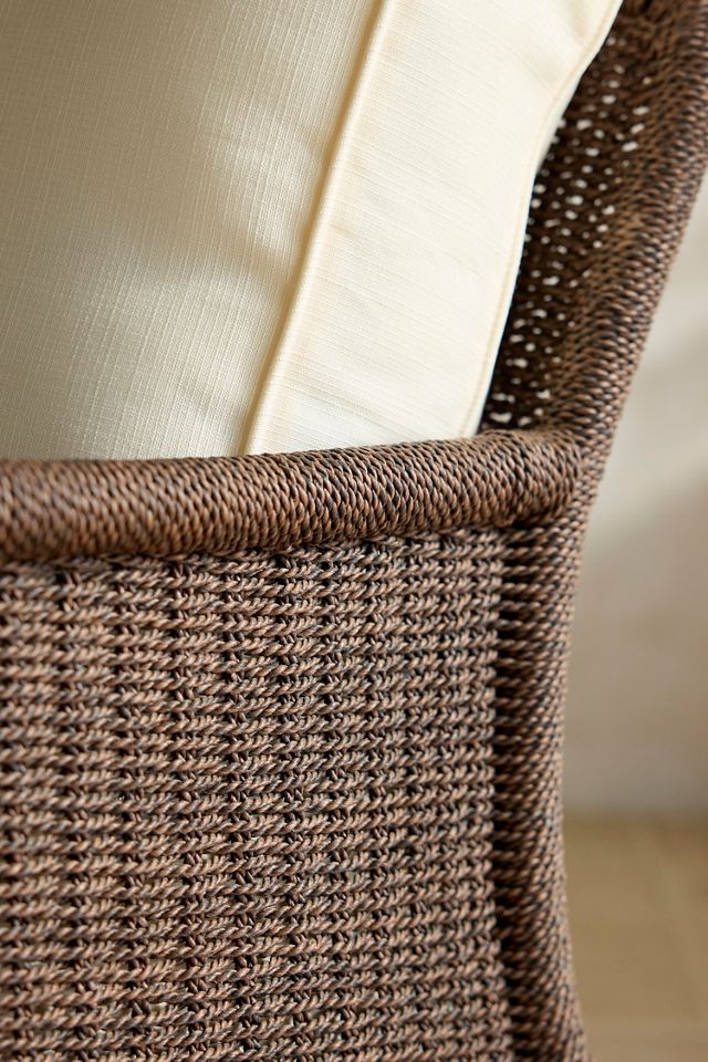 Harbor All Weather Wicker Lounge Chair, White Cushions #3