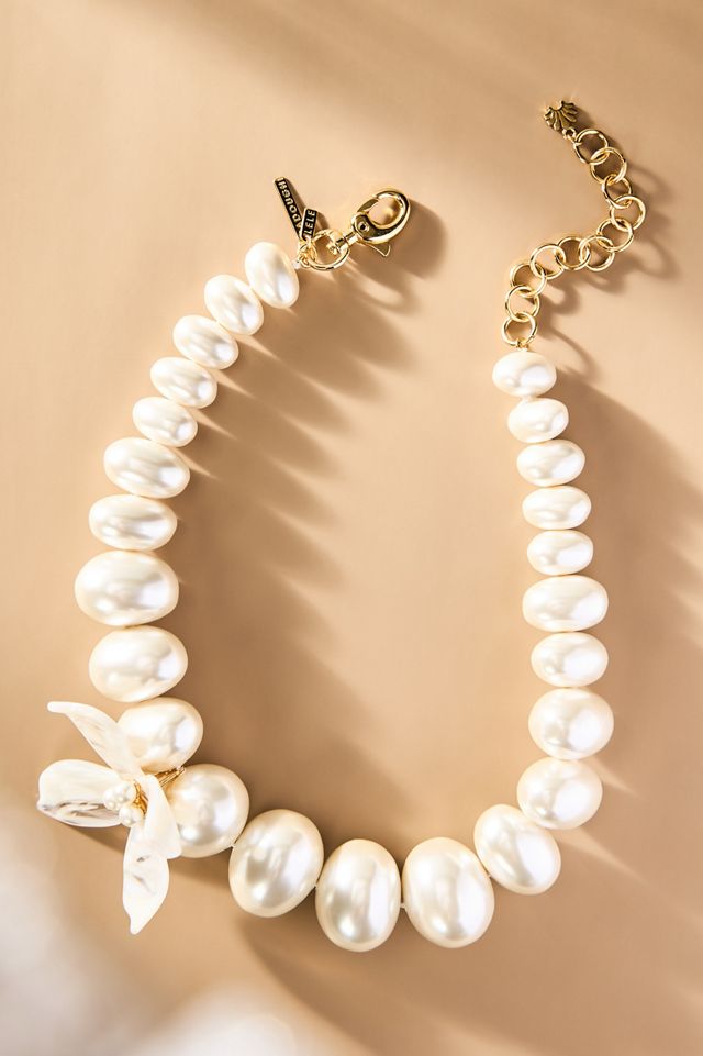 Lele Sadoughi Oleander Graduated Pearl Necklace #1