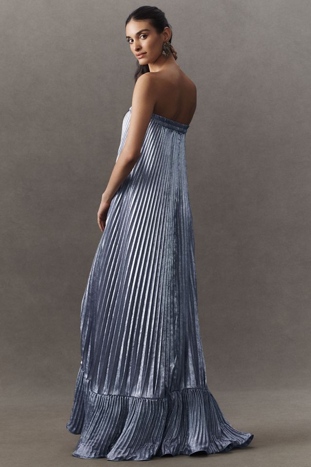 L'IDÉE Fantasia Strapless Pleated Shift Gown #1