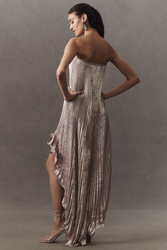 L'IDÉE Feminite Strapless Pleated High-Low Dress #1