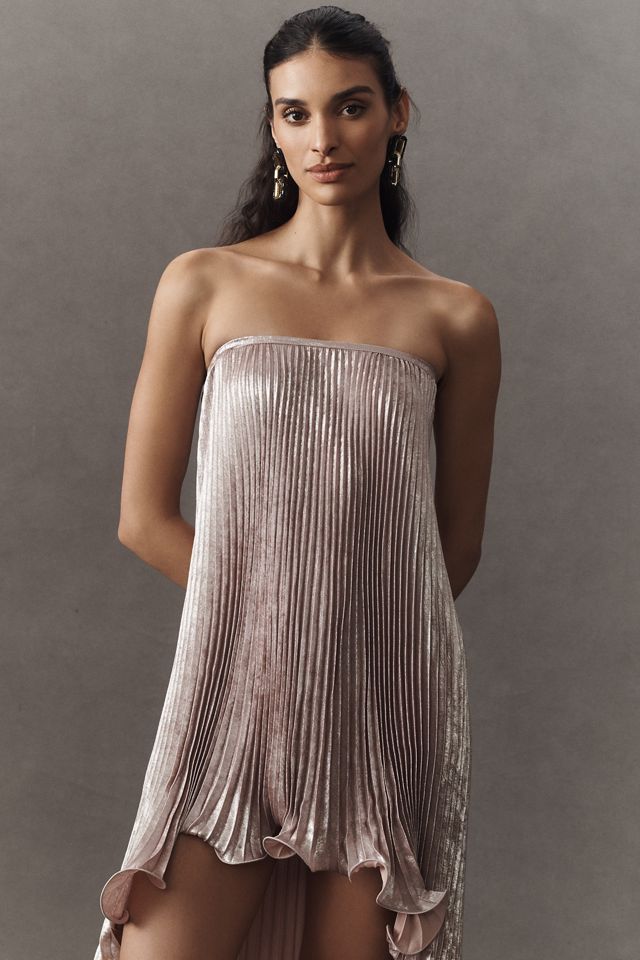 L'IDÉE Feminite Strapless Pleated High-Low Dress #2