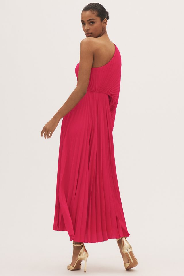 Acler Sadgill One-Shoulder Pleated Maxi Dress #1