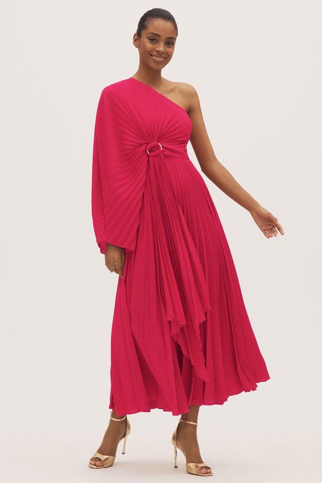Acler Sadgill One-Shoulder Pleated Maxi Dress #2