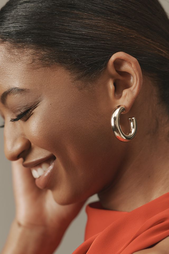 Large Tube Hoop Earrings #2