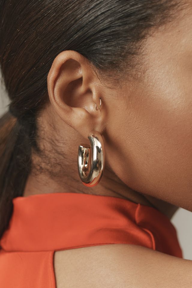 Large Tube Hoop Earrings #3