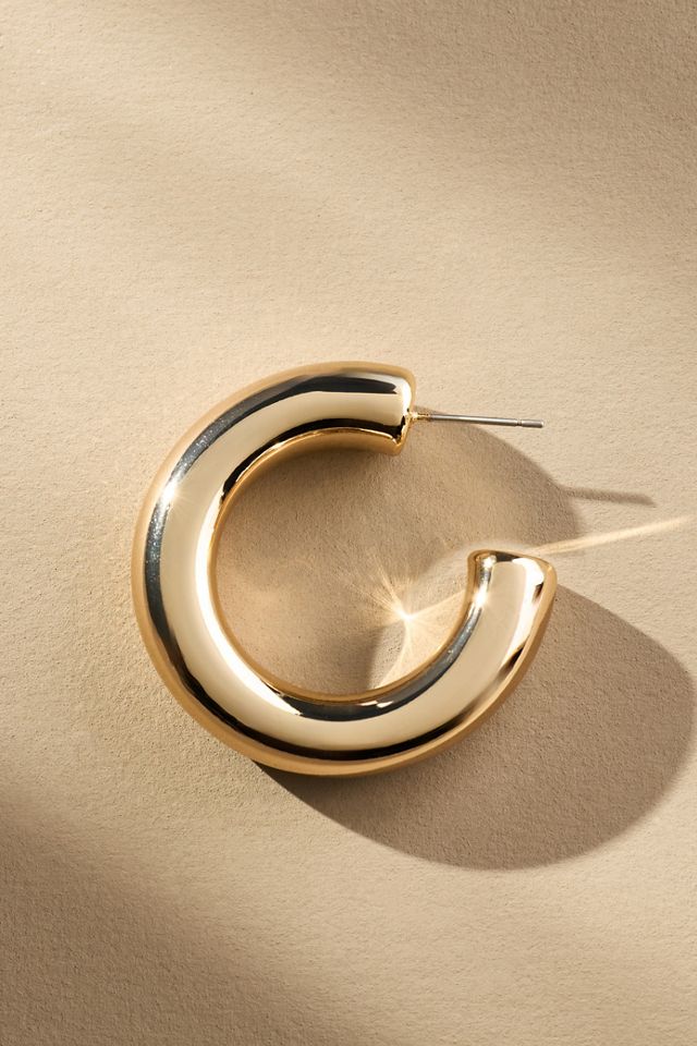 Large Tube Hoop Earrings #1