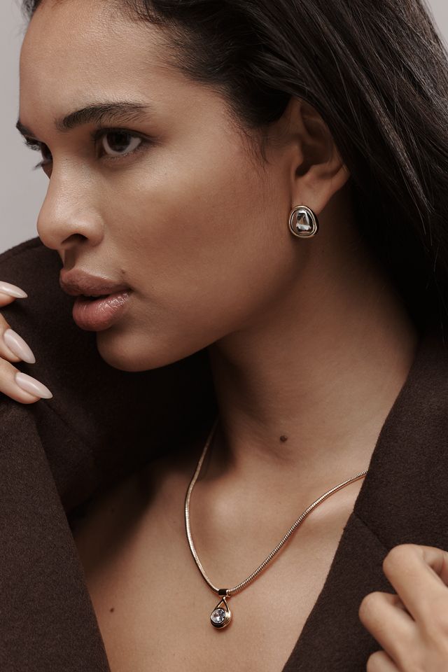 Mixed Metal Post Earrings #1