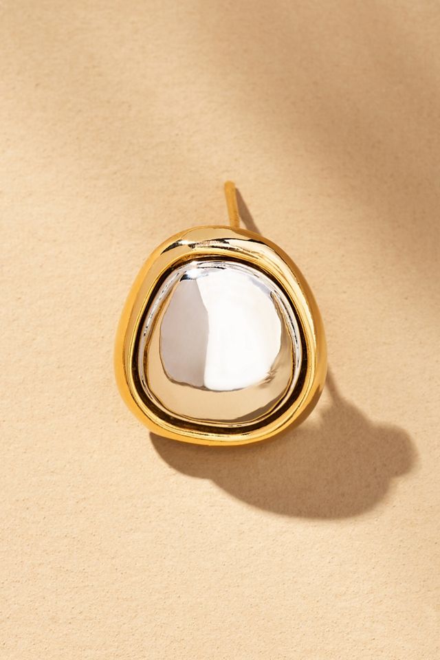 Mixed Metal Post Earrings #3