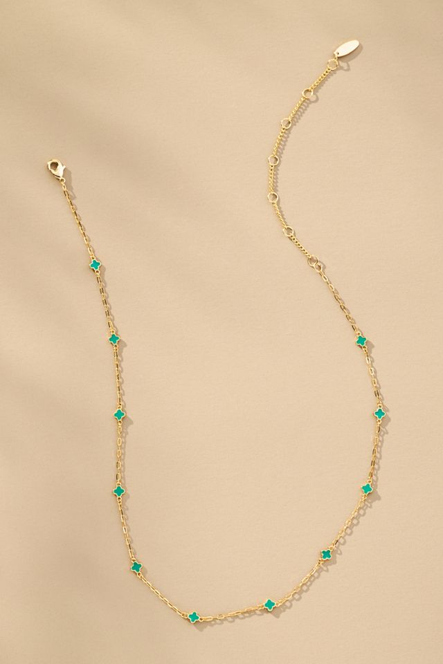 Tiny Clover Chain Necklace #3