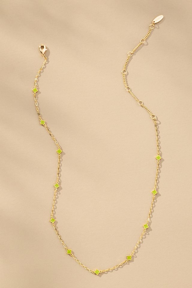 Tiny Clover Chain Necklace #1