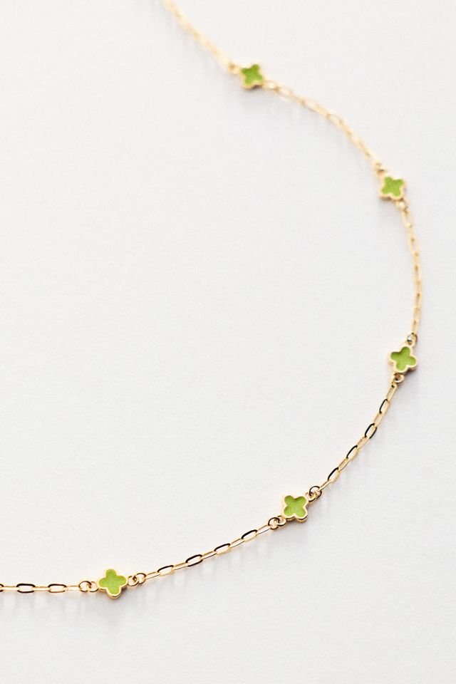 Tiny Clover Chain Necklace #1