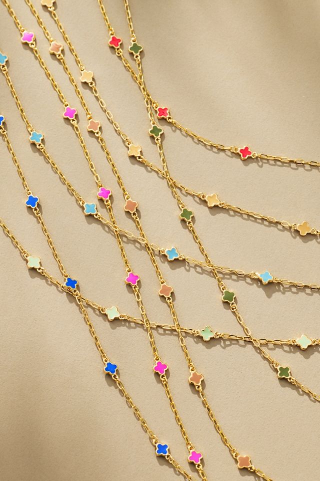 Tiny Clover Chain Necklace #1