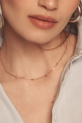 Tiny Clover Chain Necklace