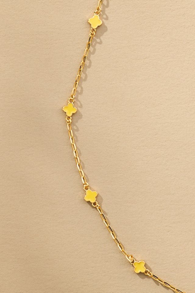 Tiny Clover Chain Necklace #4